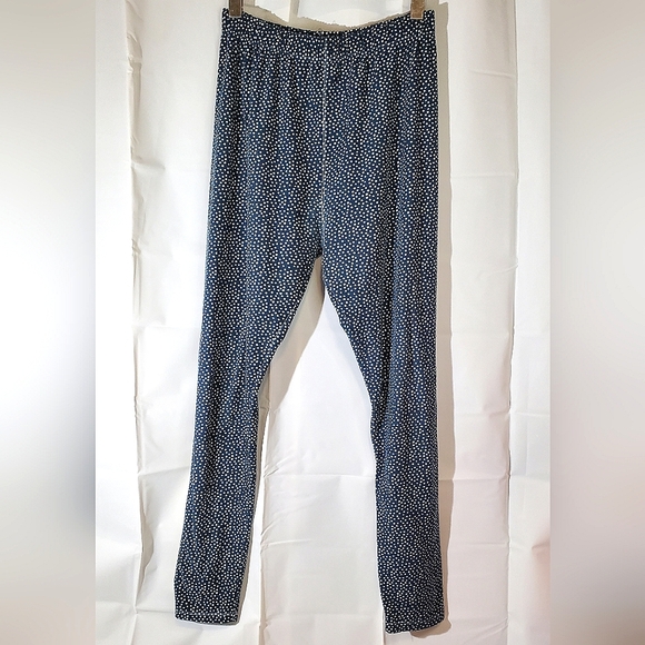 High Waisted Sleep/Loungewear Leggings, Blue and White - Size XLarge - Picture 1 of 13